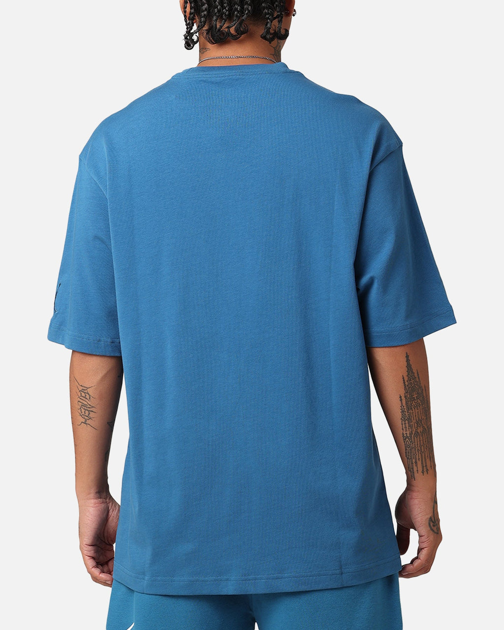 HOT Products Jordan Brand Sneaker Patch Crewneck T-Shirt Industrial Blue