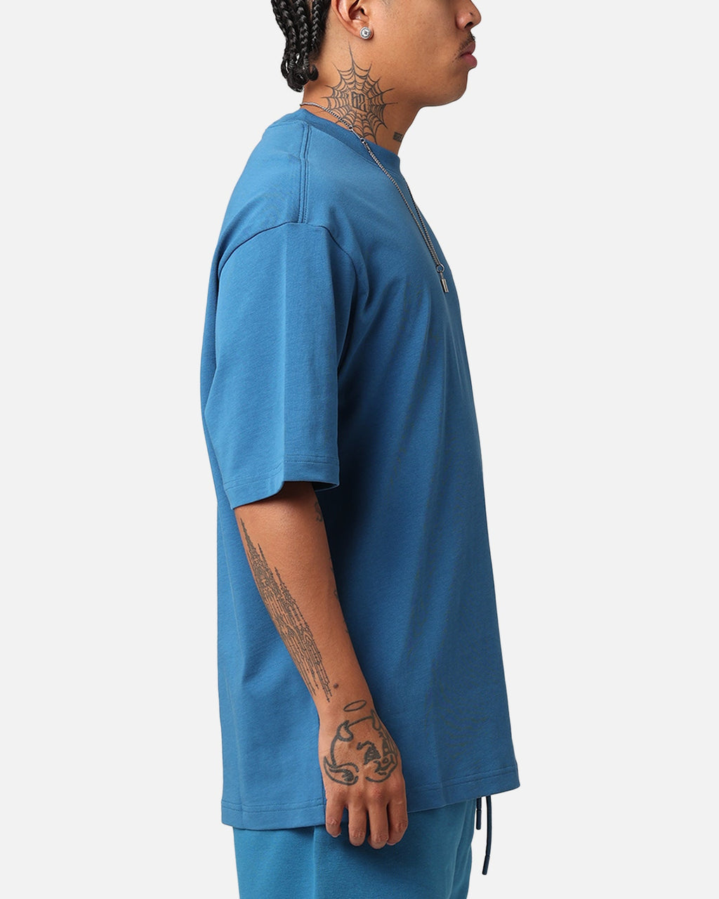HOT Products Jordan Brand Sneaker Patch Crewneck T-Shirt Industrial Blue