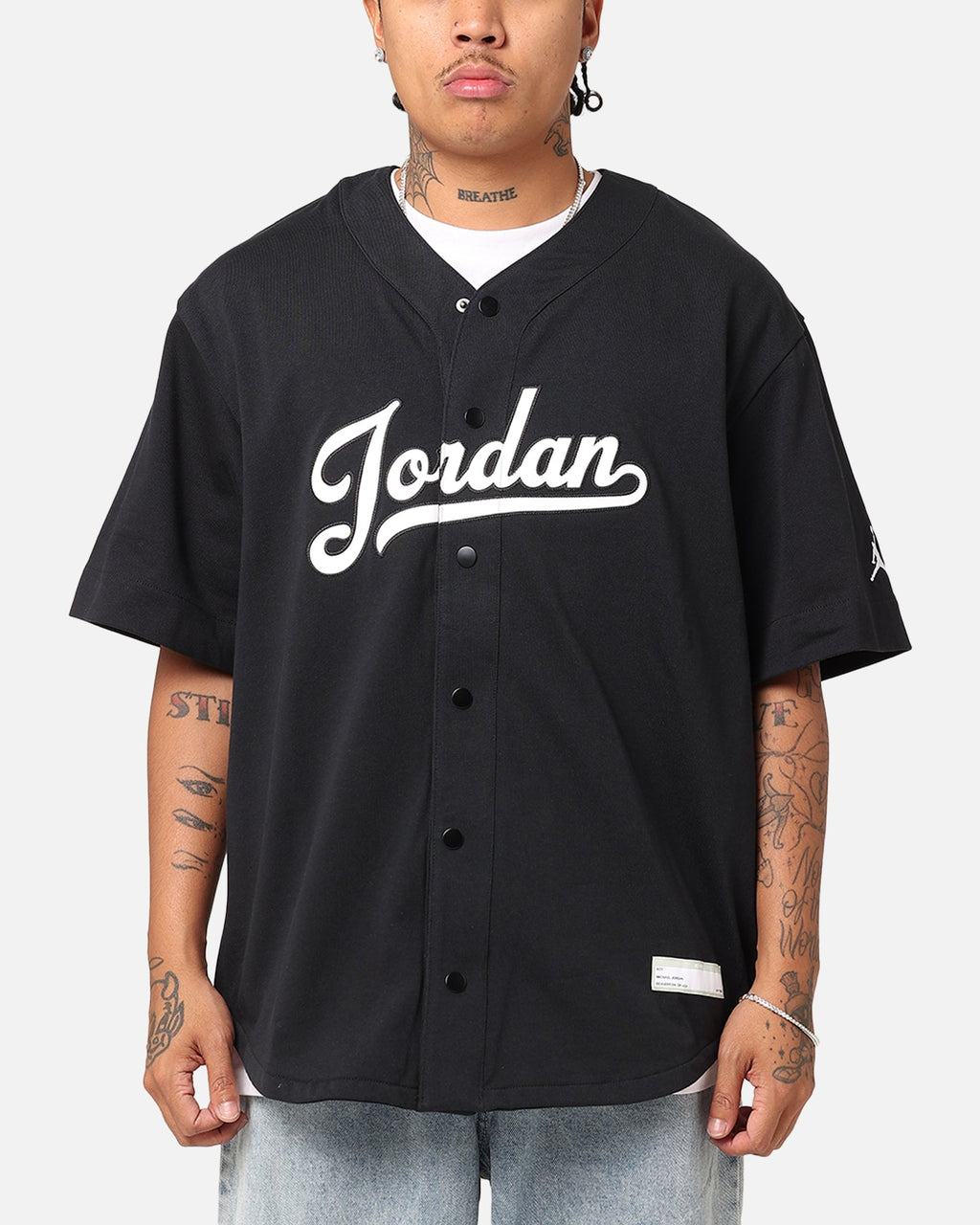 HOT Products Jordan Flight MVP Statement Baseball Top Black/White