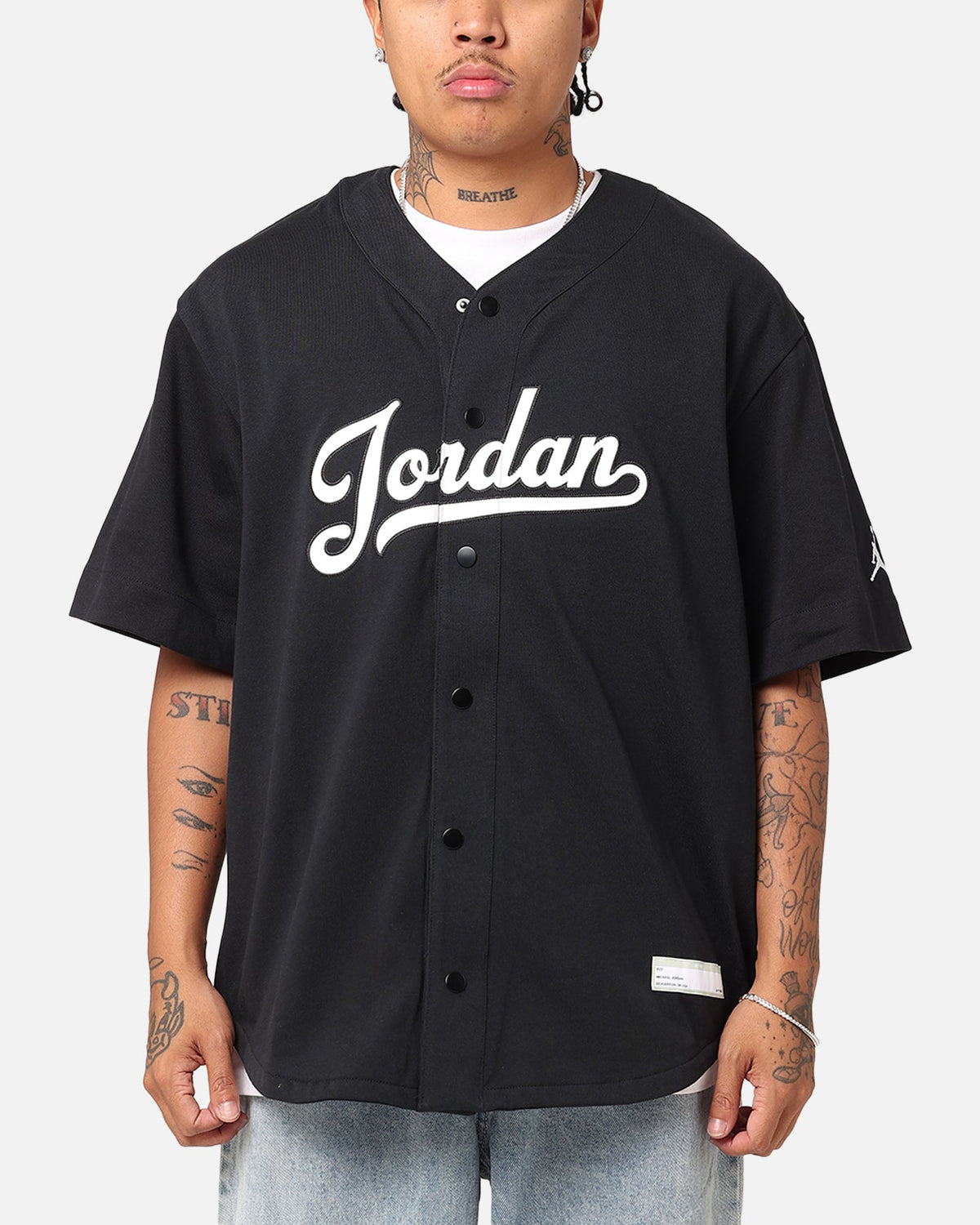 HOT Products Jordan Flight MVP Statement Baseball Top Black/White