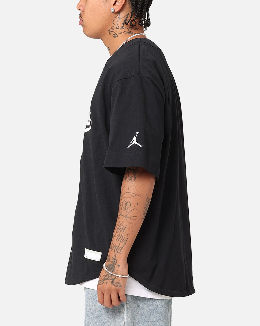 HOT Products Jordan Flight MVP Statement Baseball Top Black/White