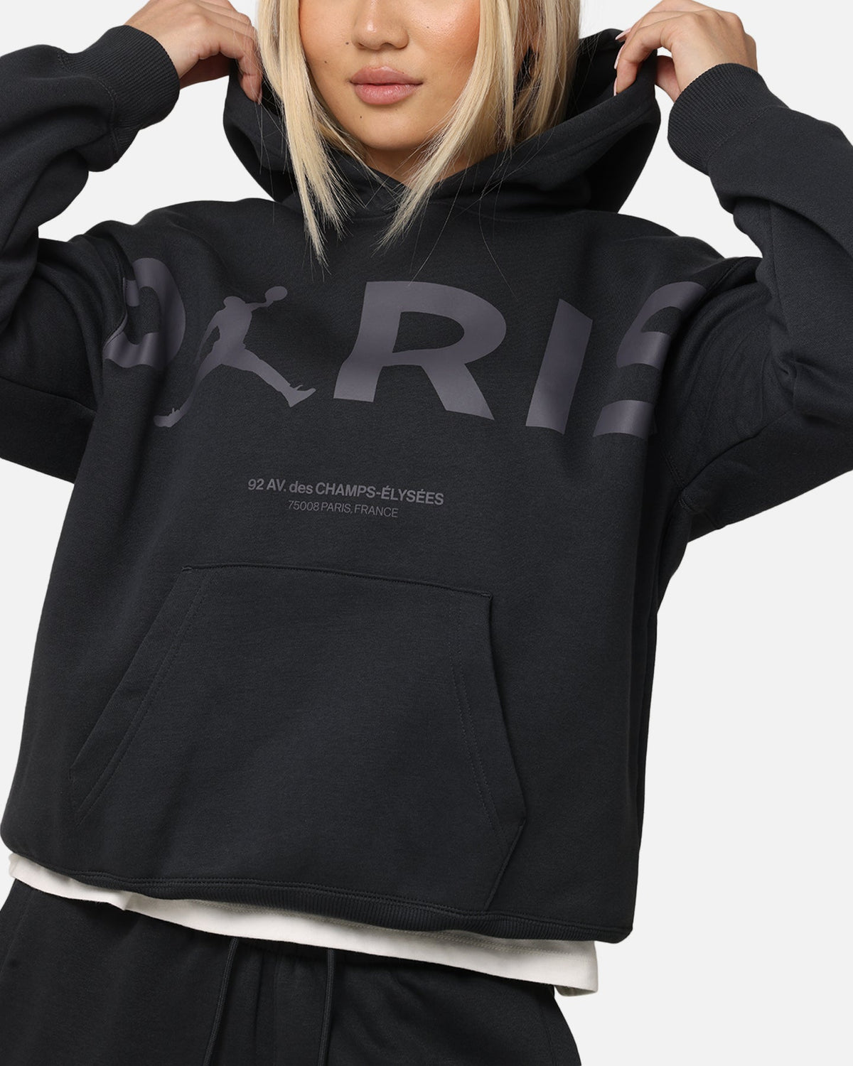 HOT Products Jordan Women's Paris Saint-Germain Brooklyn Fleece Graphic Pullover Hoodie Off Noir