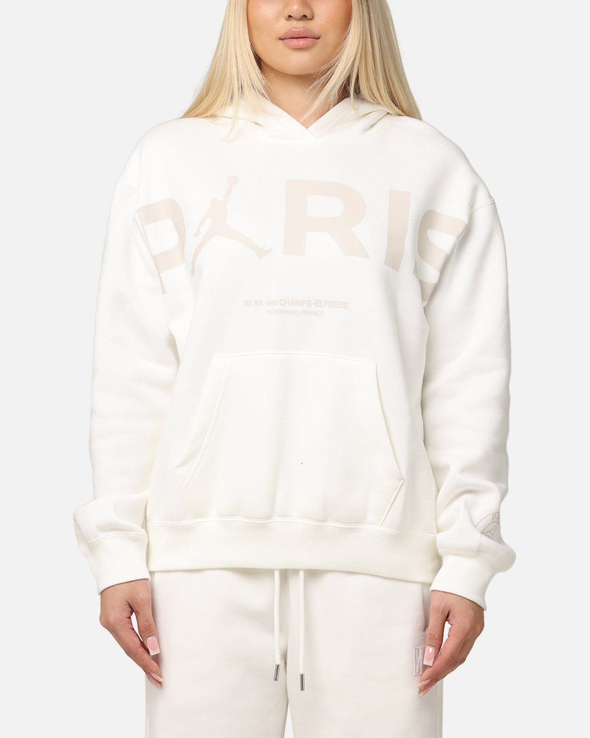 HOT Products Jordan Women's Paris Saint-Germain Brooklyn Fleece Graphic Pullover Hoodie Sail