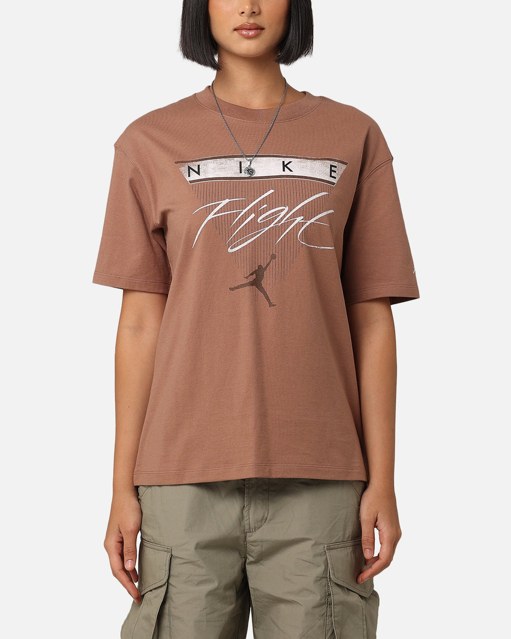 HOT Products Jordan Women's Jordan Flight Heritage Graphic T-Shirt Archaeo Brown