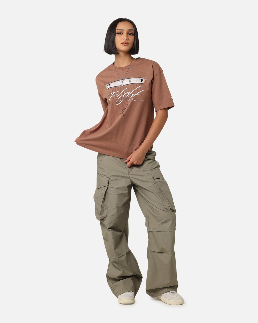 HOT Products Jordan Women's Jordan Flight Heritage Graphic T-Shirt Archaeo Brown