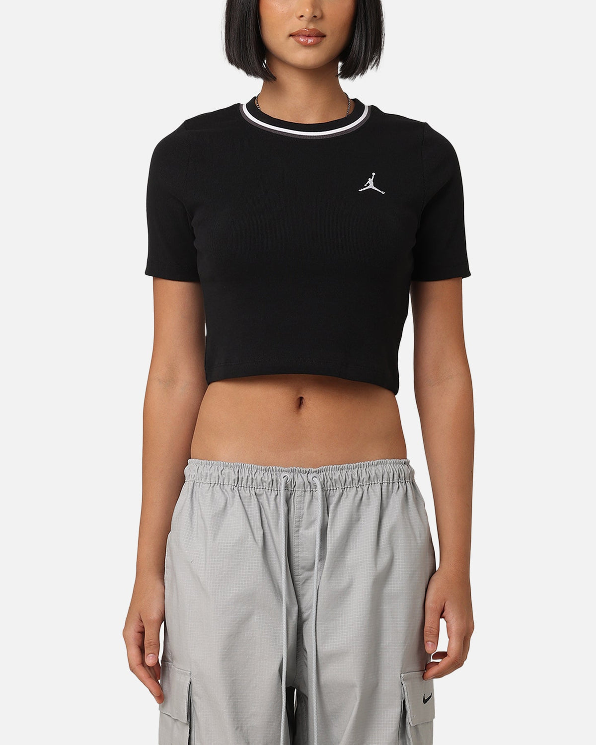 HOT Products Jordan Women's Cropped Knit Top Black/White