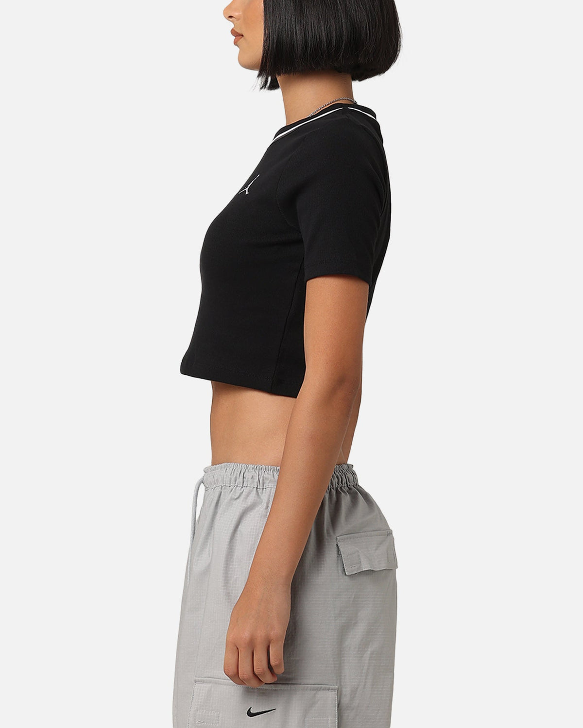 HOT Products Jordan Women's Cropped Knit Top Black/White