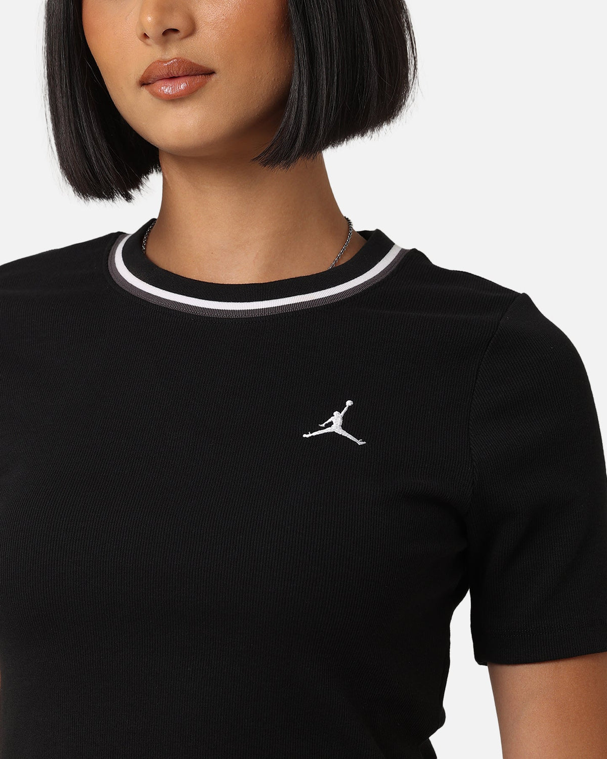 HOT Products Jordan Women's Cropped Knit Top Black/White