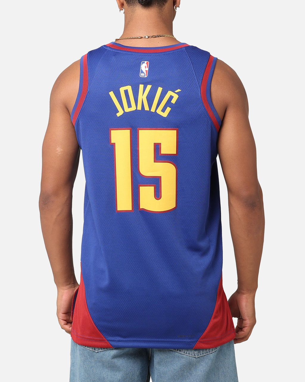 HOT Products Jordan Denver Nuggets Nikola Jokić Statement Edition 2022/23 Dri-FIT Swingman Jersey Rush Blue/Team Crimson