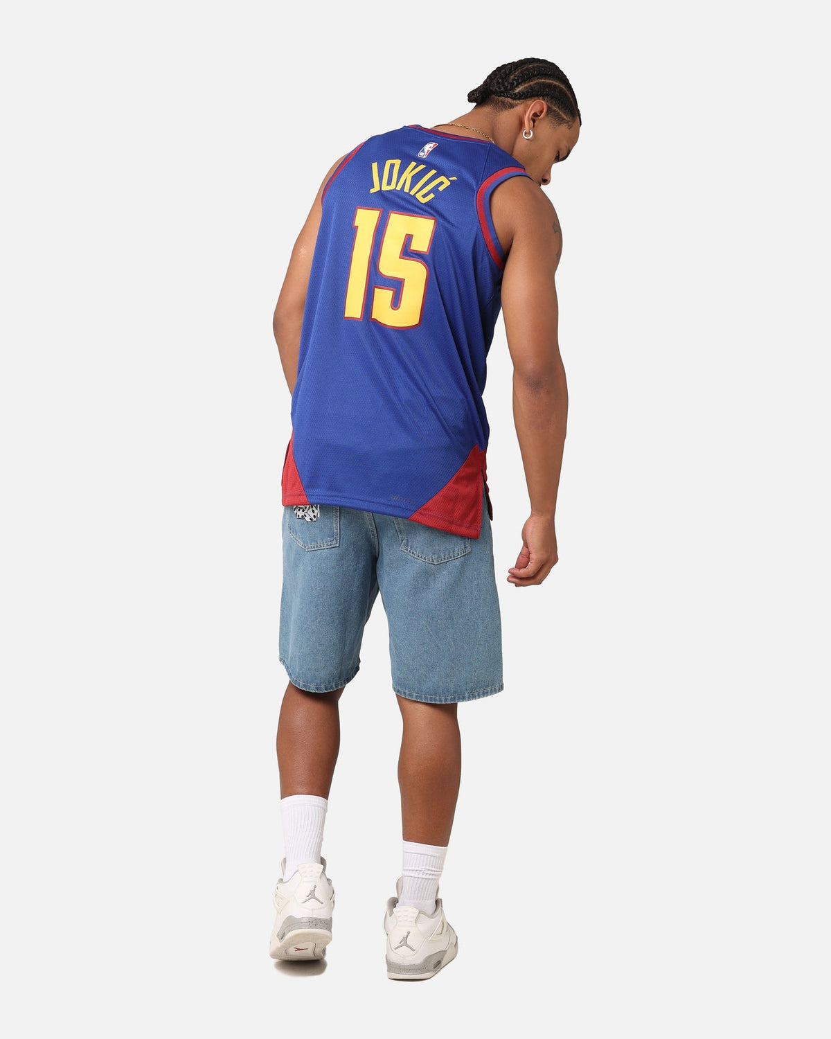 HOT Products Jordan Denver Nuggets Nikola Jokić Statement Edition 2022/23 Dri-FIT Swingman Jersey Rush Blue/Team Crimson