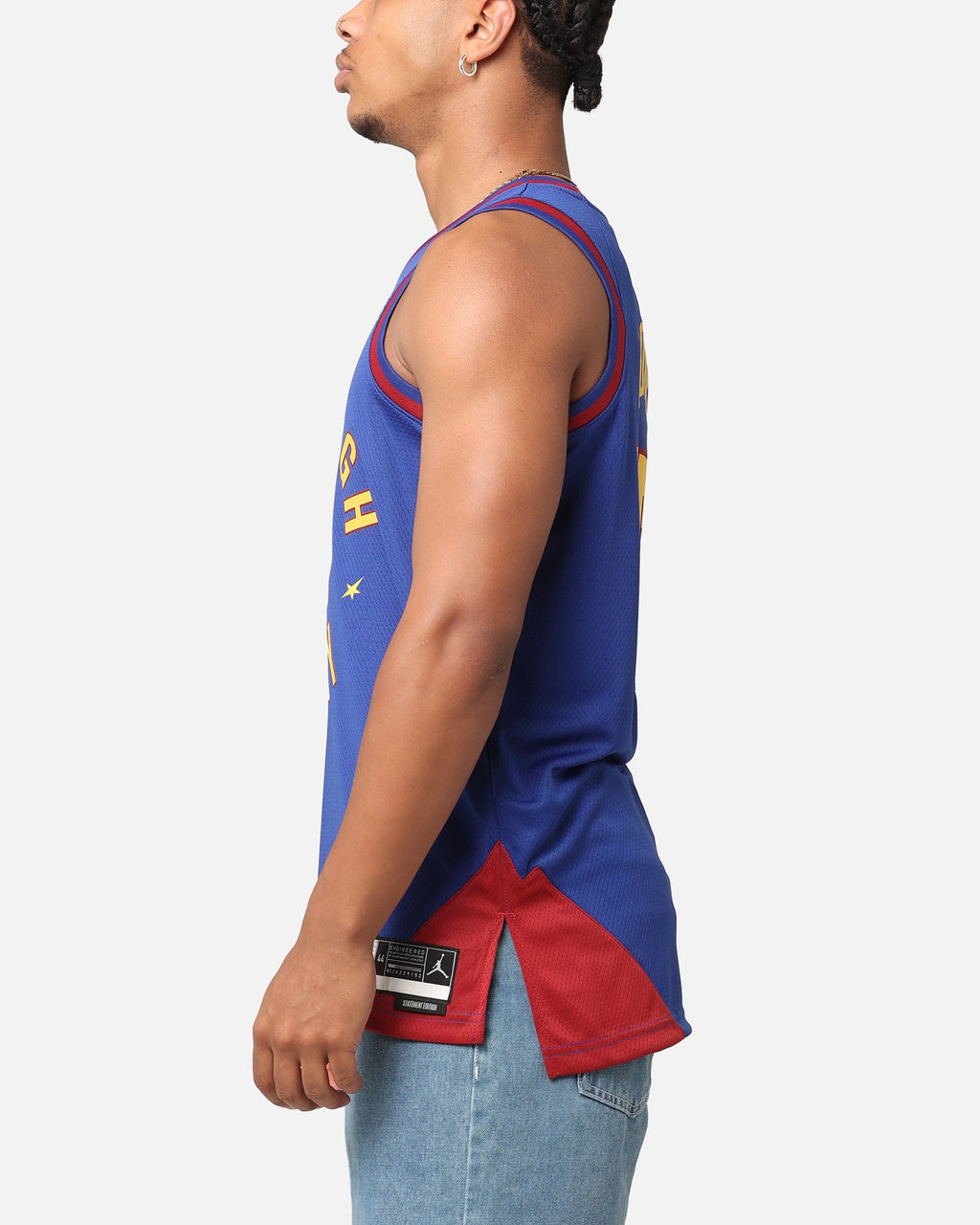 HOT Products Jordan Denver Nuggets Nikola Jokić Statement Edition 2022/23 Dri-FIT Swingman Jersey Rush Blue/Team Crimson