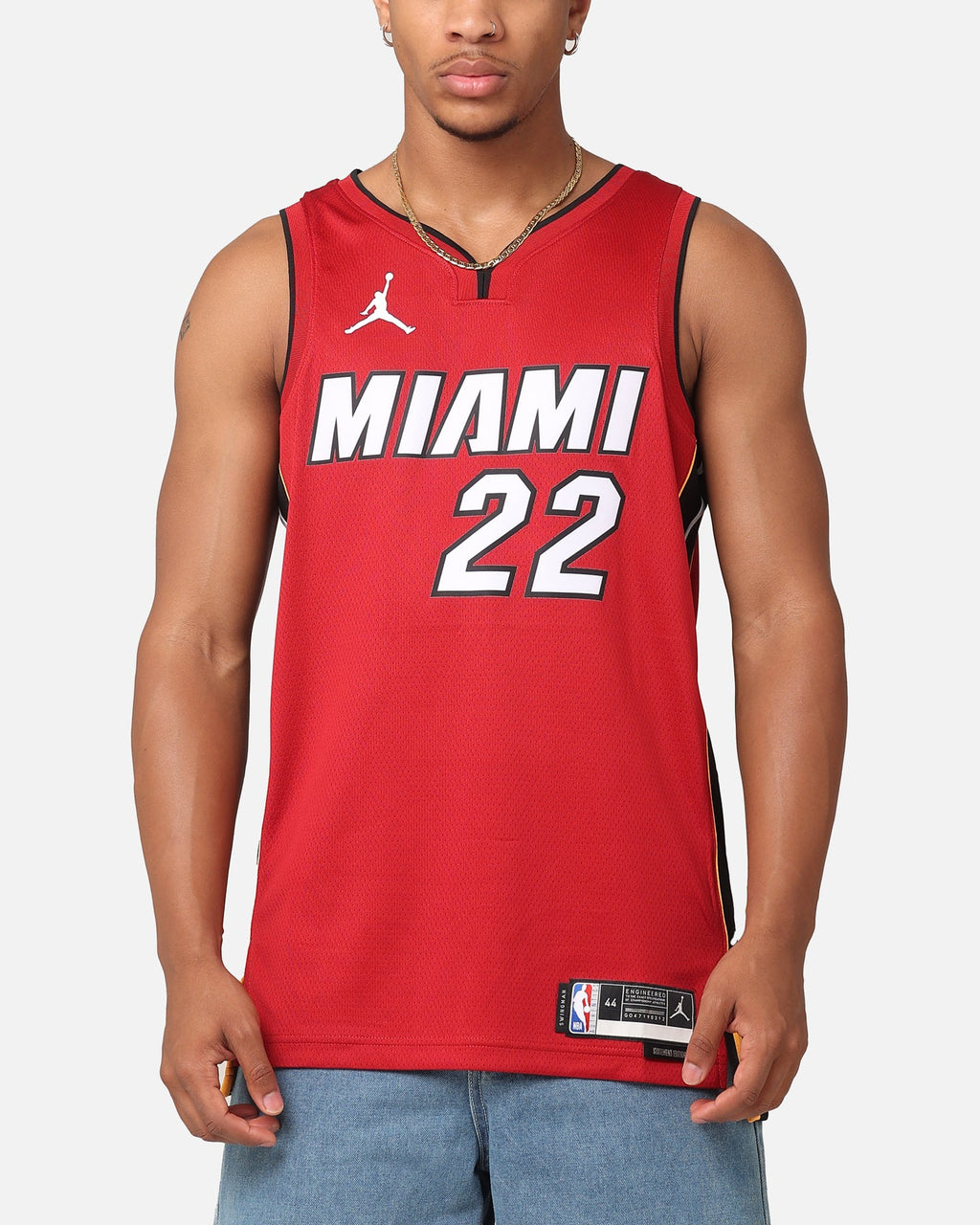 HOT Products Jordan Miami Heat Jimmy Butler Statement Edition 2022/23 Dri-FIT Swingman Jersey Tough Red
