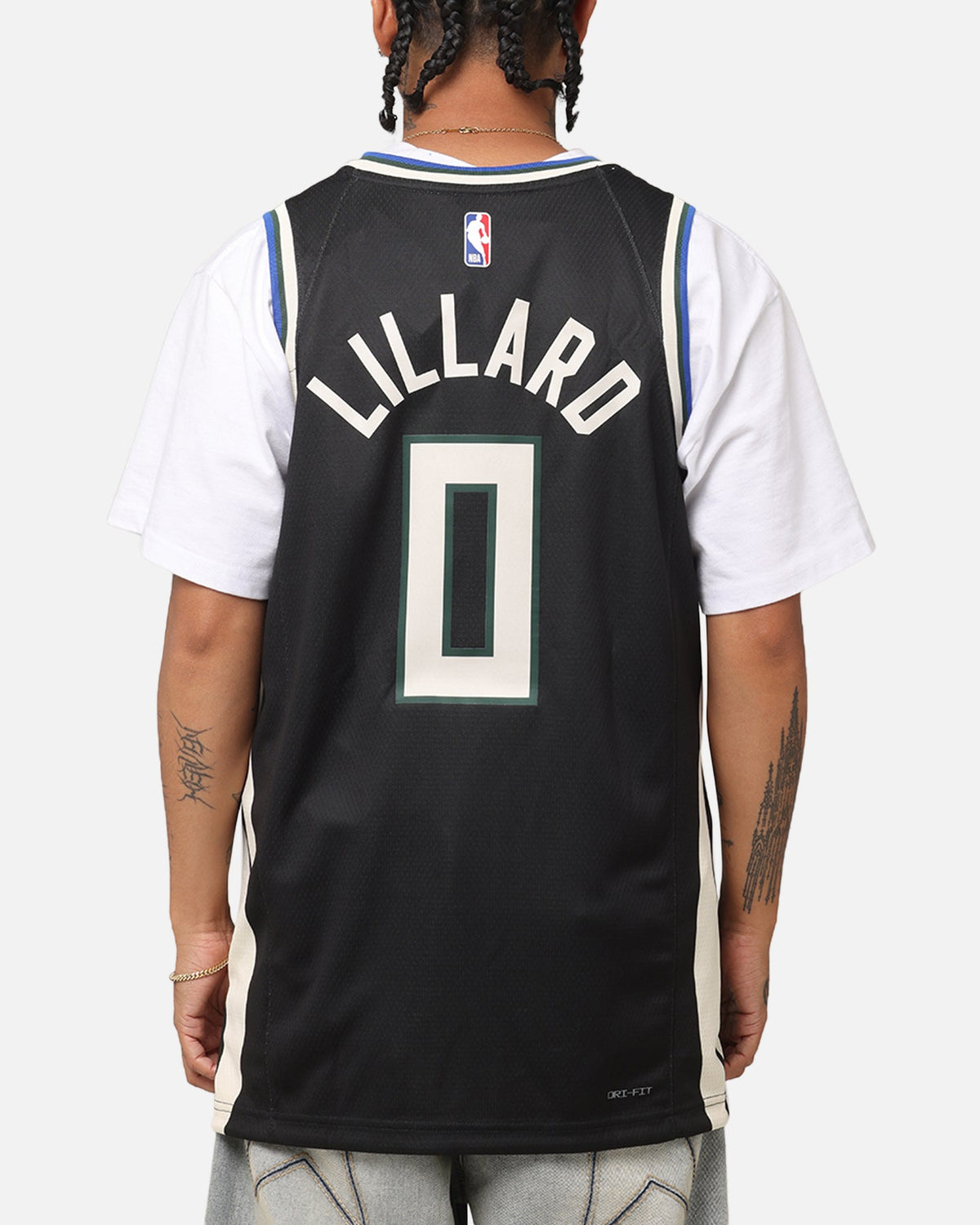 HOT Products Nike Damian Lillard Milwaukee Bucks #0 Icon Edition 2022/23 Nike Dri-Fit NBA Swingman Jersey Black