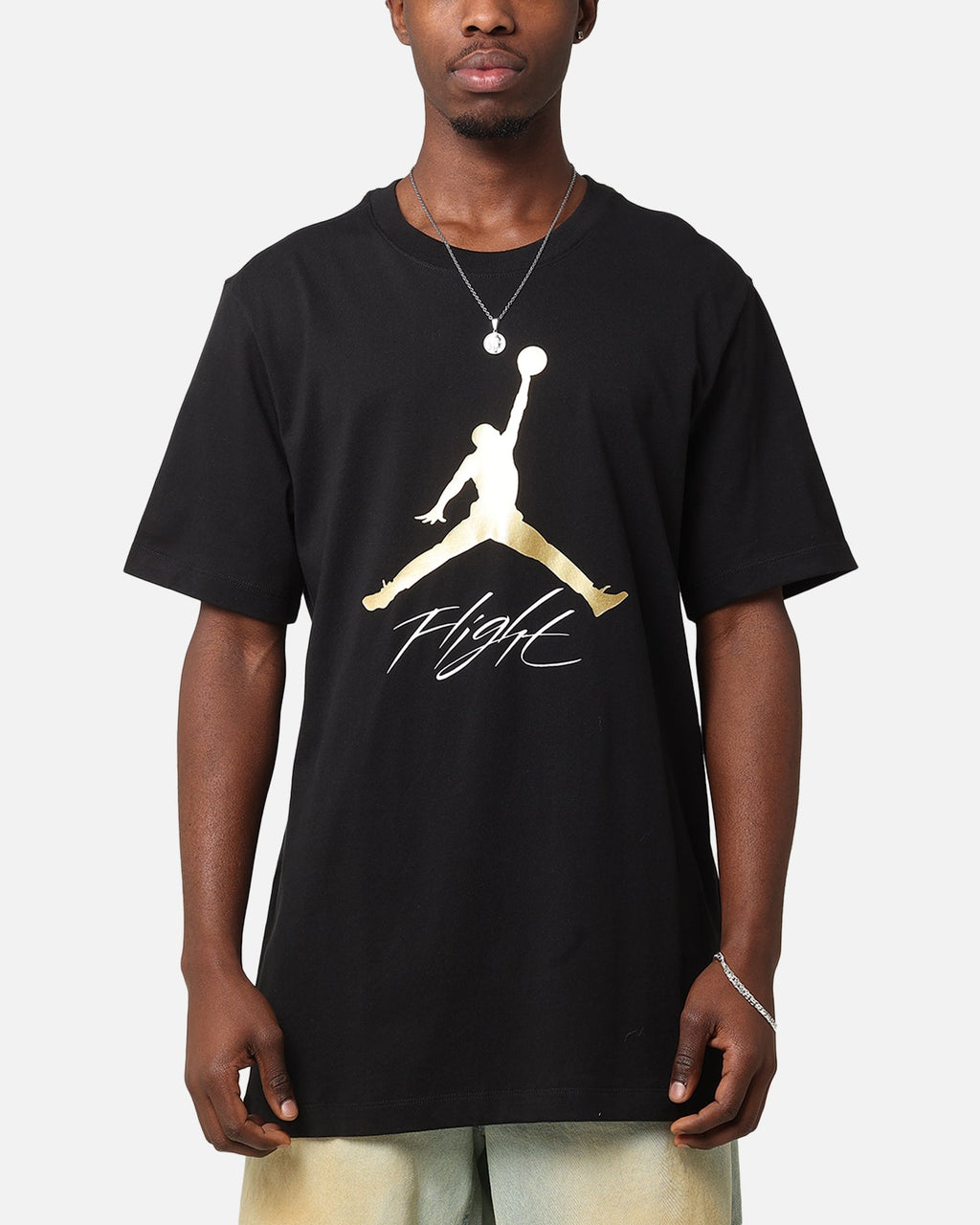 HOT Products Jordan Jumpman Flight T-Shirt Black/Metallic Gold