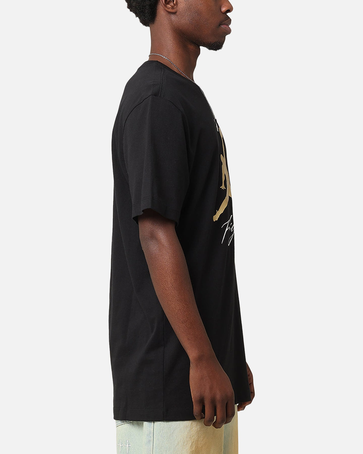 HOT Products Jordan Jumpman Flight T-Shirt Black/Metallic Gold