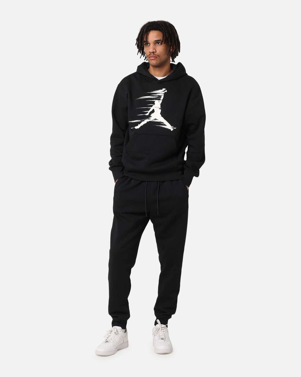 HOT Products Jordan Jumpman MVP Fleece Pullover Hoodie Black/Iron Grey