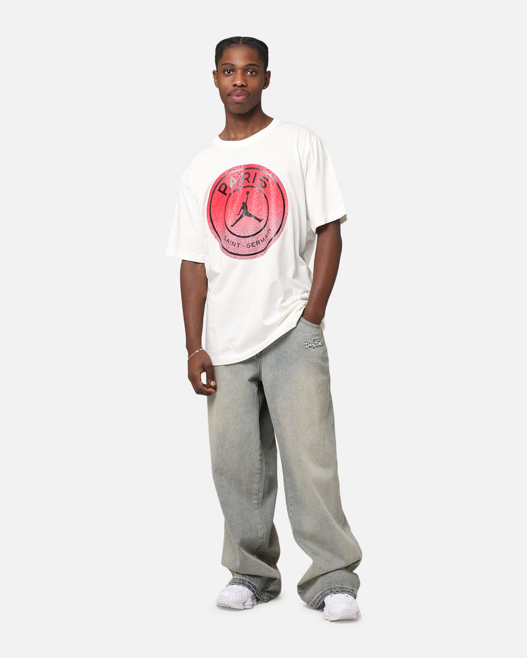 HOT Products Jordan Paris Saint-Germain Logo T-Shirt Sail