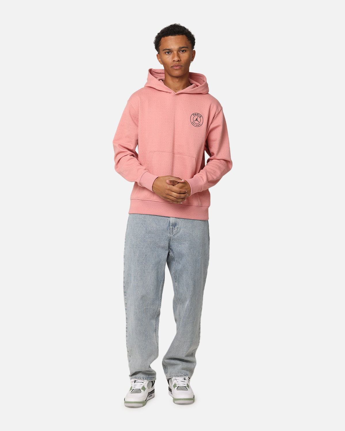HOT Products Jordan Paris Saint-Germain Statement Fleece Pullover Hoodie Rust Pink/Pink