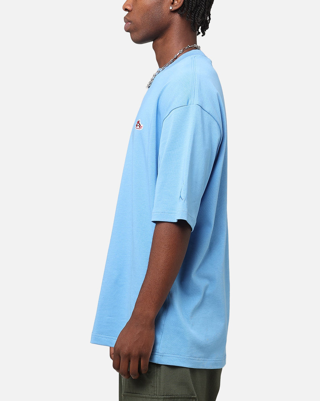 HOT Products Jordan Brand Sneaker Patch Crewneck T-Shirt Legend Blue
