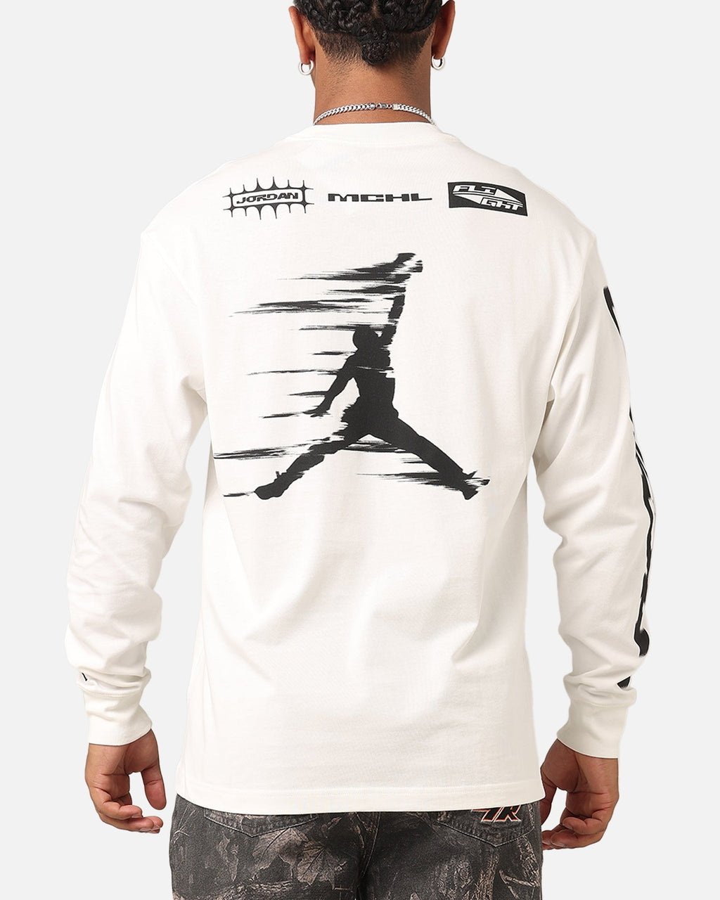 HOT Products Jordan Jumpman MVP 85 Long Sleeve Crewneck T-Shirt Sail/Black