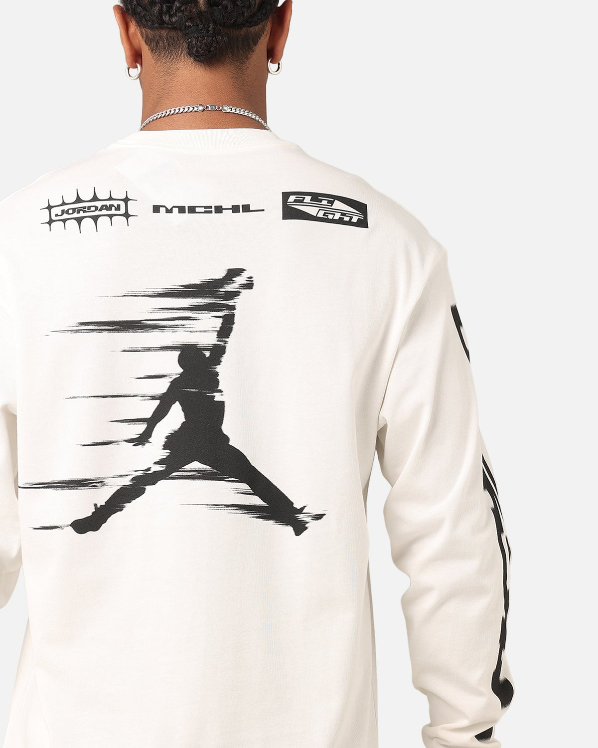 HOT Products Jordan Jumpman MVP 85 Long Sleeve Crewneck T-Shirt Sail/Black