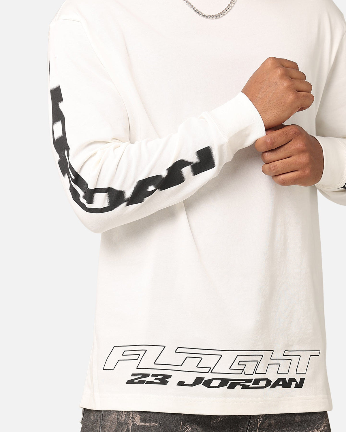 HOT Products Jordan Jumpman MVP 85 Long Sleeve Crewneck T-Shirt Sail/Black
