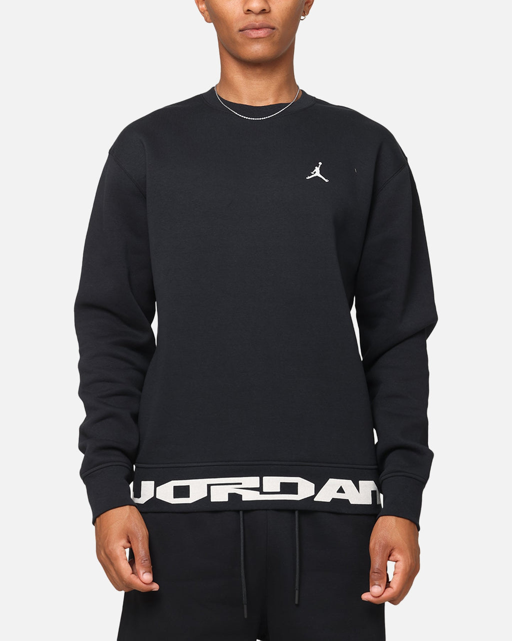 HOT Products Jordan Jumpman MVP Graphic Fleece Crewneck Sweatshirt Black/Sail