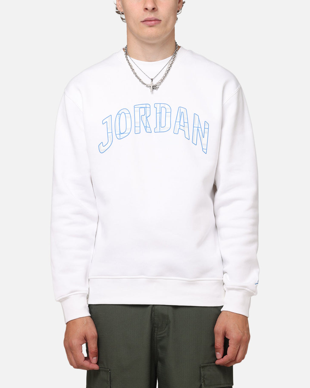 HOT Products Jordan Essentials Holiday Fleece Crewneck White
