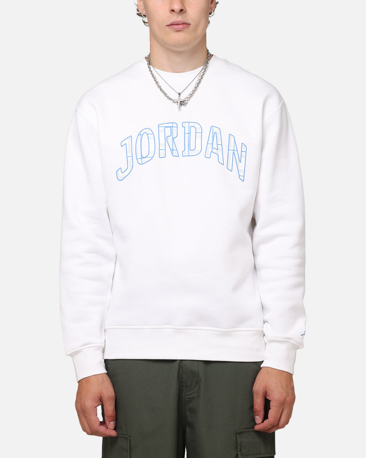HOT Products Jordan Essentials Holiday Fleece Crewneck White