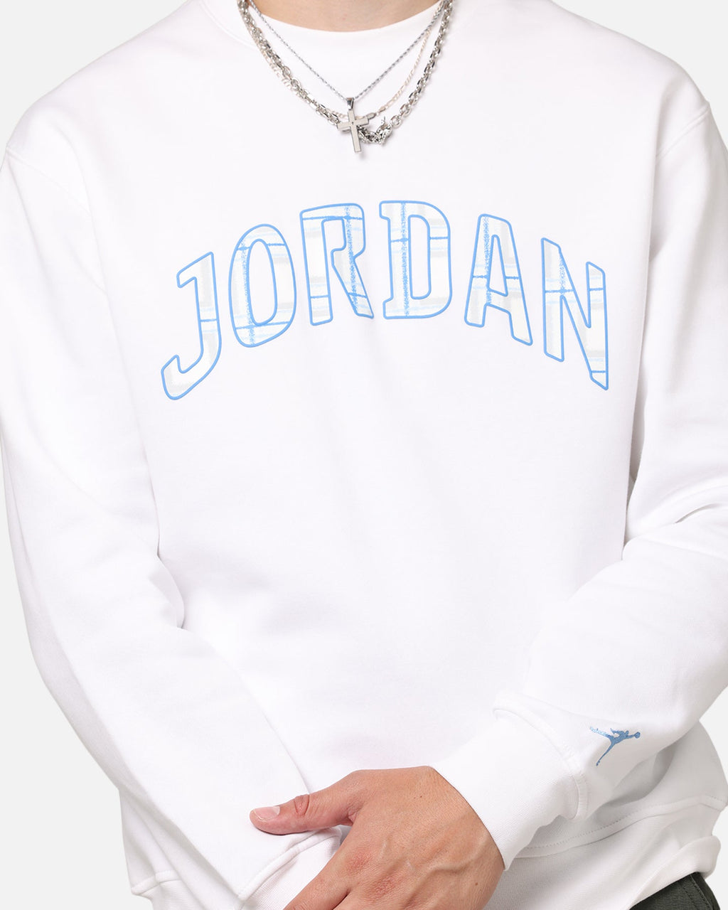 HOT Products Jordan Essentials Holiday Fleece Crewneck White