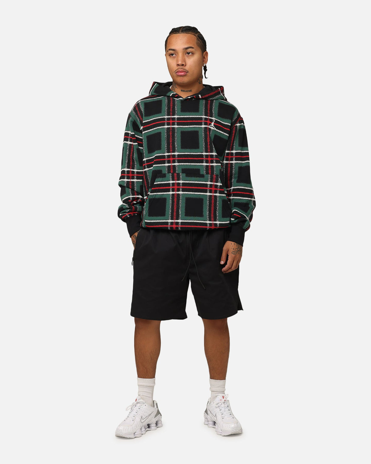 HOT Products Jordan Essentials Holiday Fleece Pullover Hoodie Black/Sail