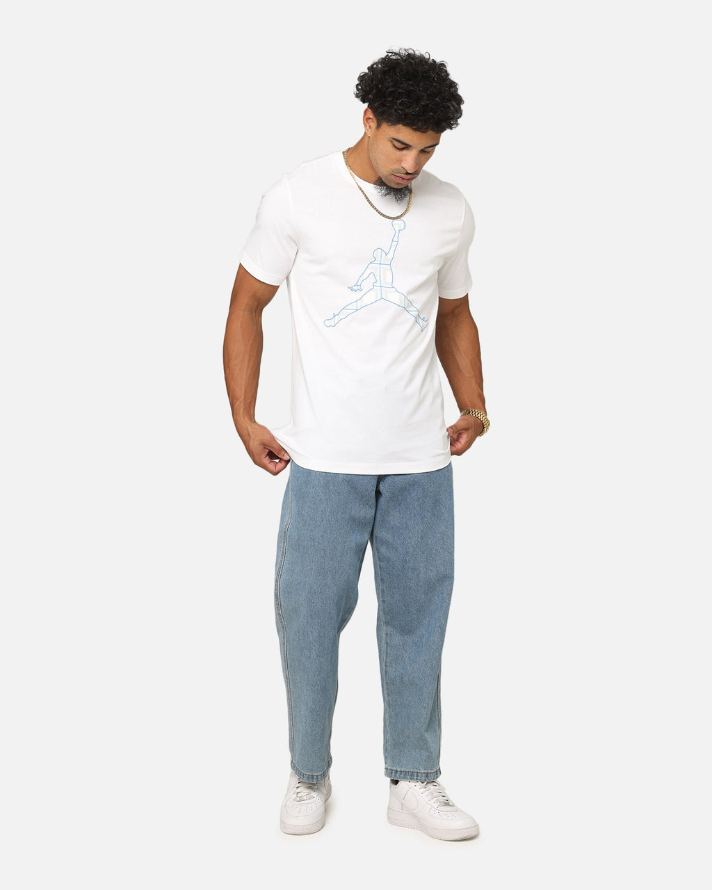HOT Products Jordan Flight Essentials Holiday Crewneck T-Shirt White