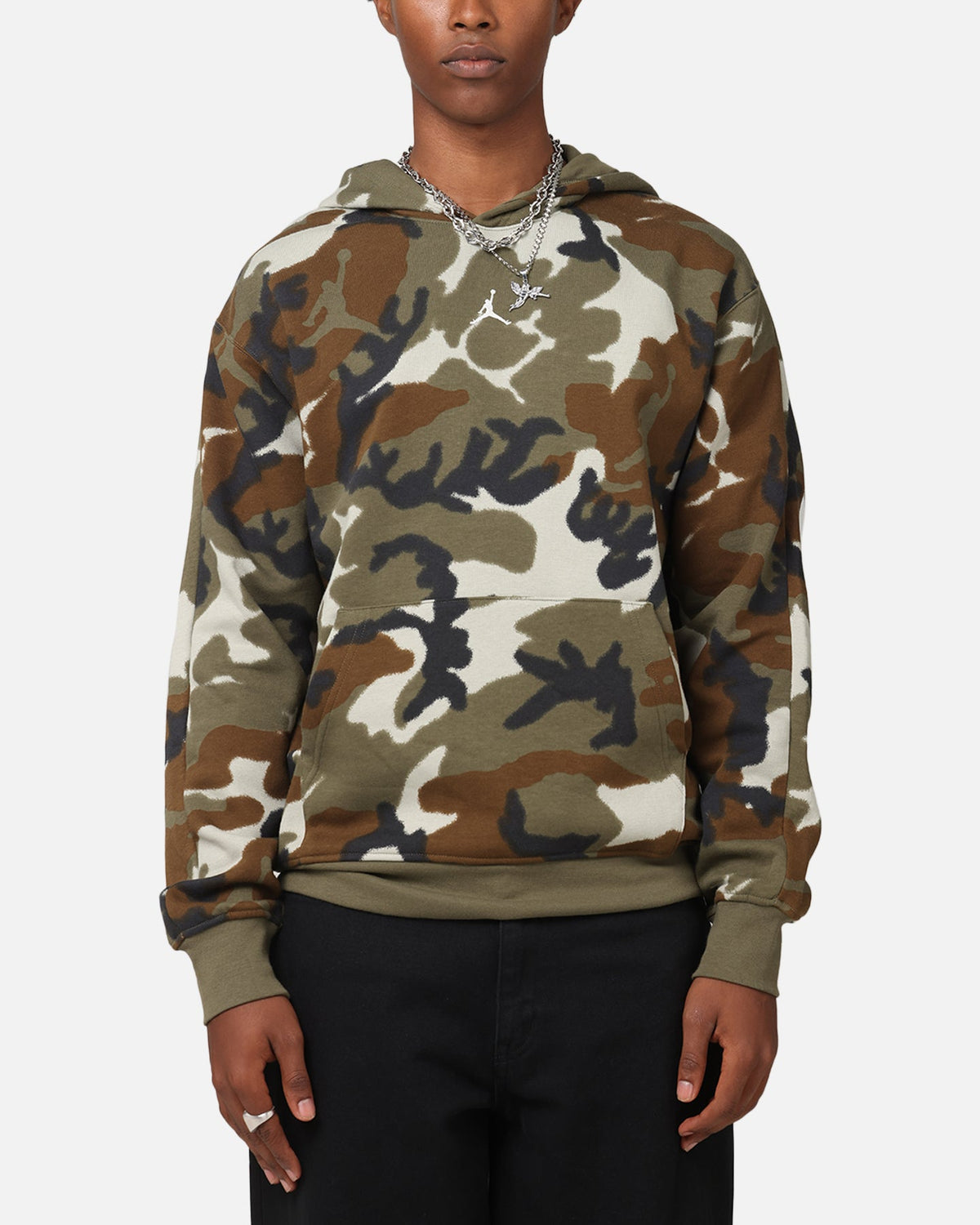 HOT Products Jordan Jumpman MVP Statement Camo Pullover Hoodie Light Olive