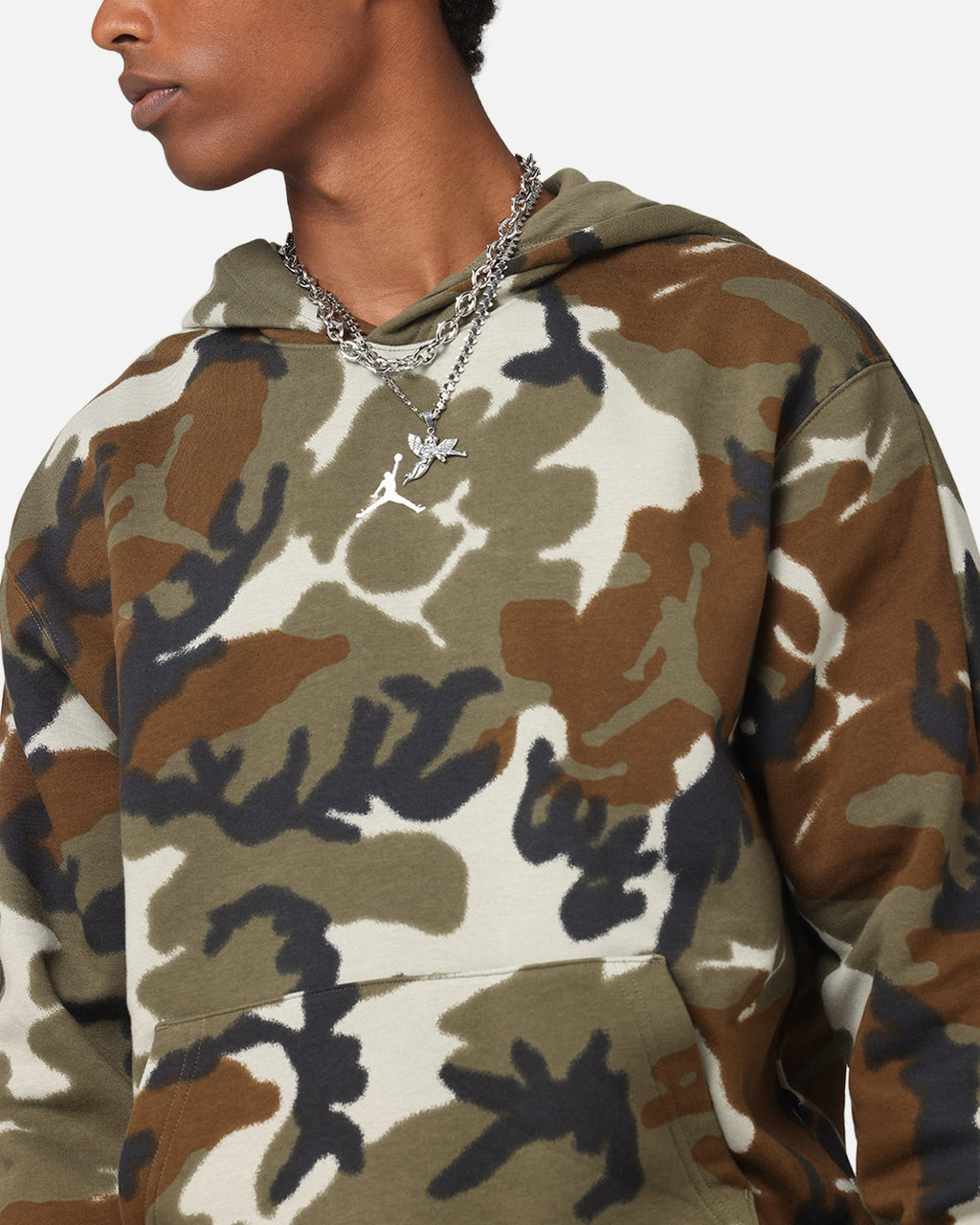 HOT Products Jordan Jumpman MVP Statement Camo Pullover Hoodie Light Olive