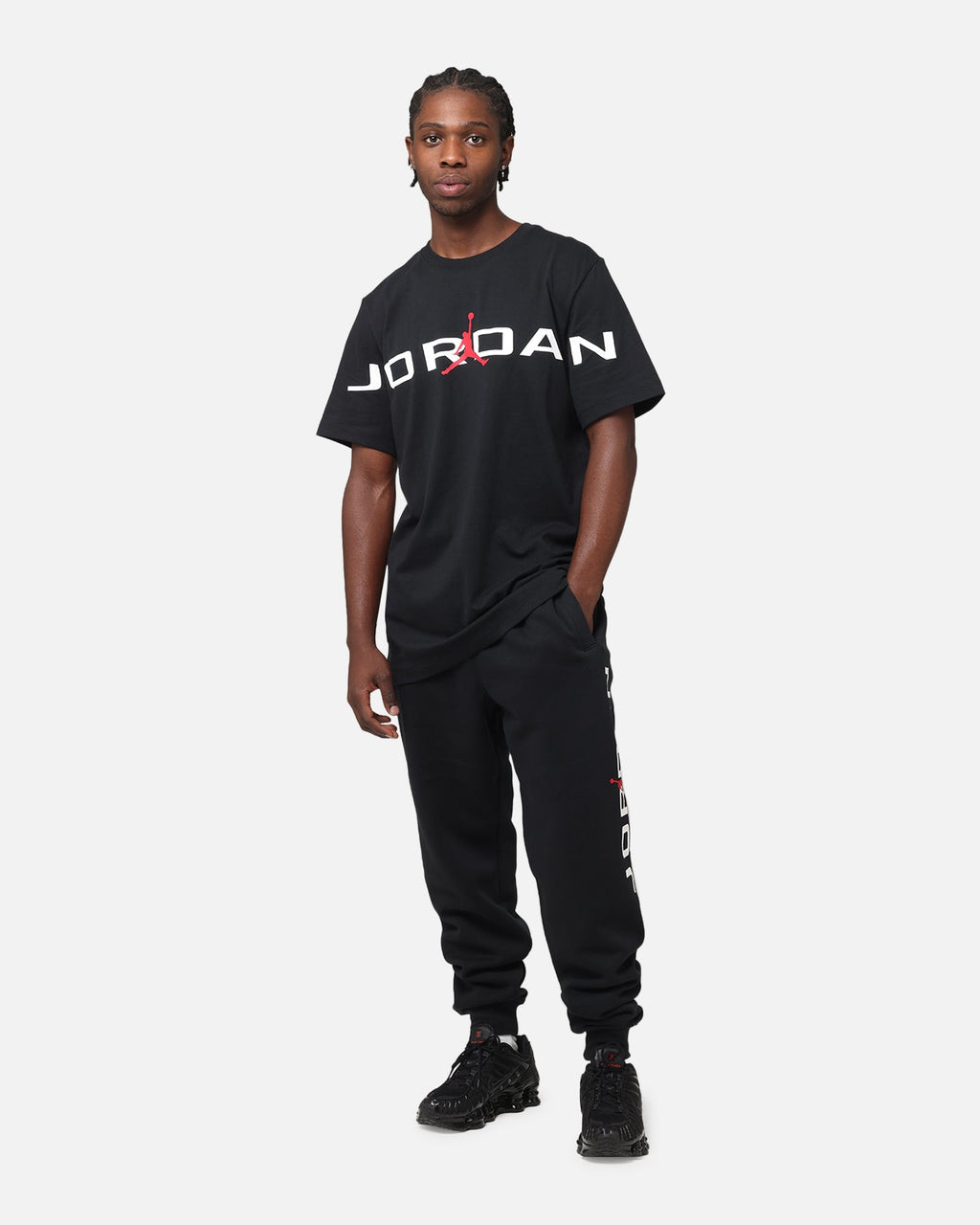 HOT Products Jordan Air Stretch Crewneck T-Shirt Black/White
