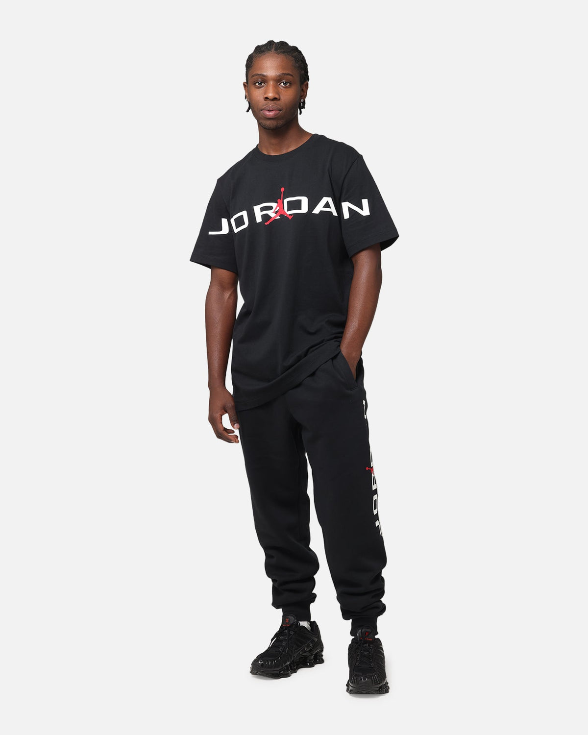 HOT Products Jordan Air Stretch Crewneck T-Shirt Black/White