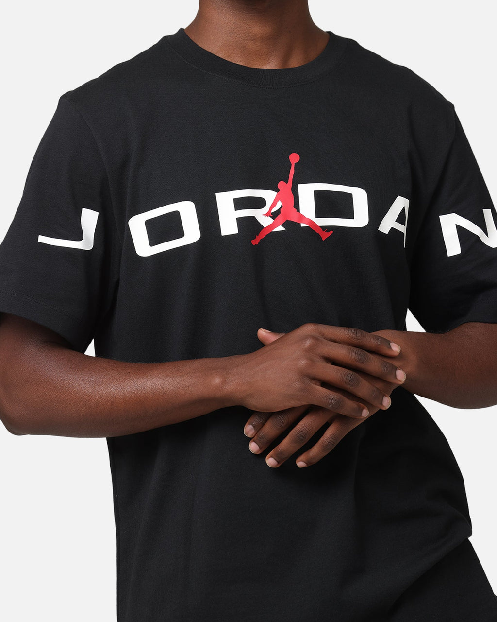 HOT Products Jordan Air Stretch Crewneck T-Shirt Black/White