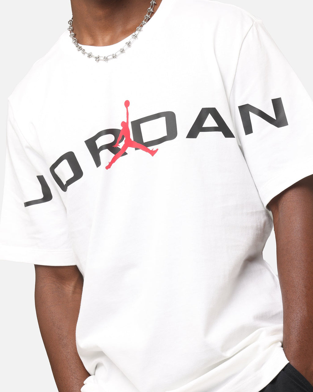 HOT Products Jordan Air Stretch Crewneck T-Shirt White/Black