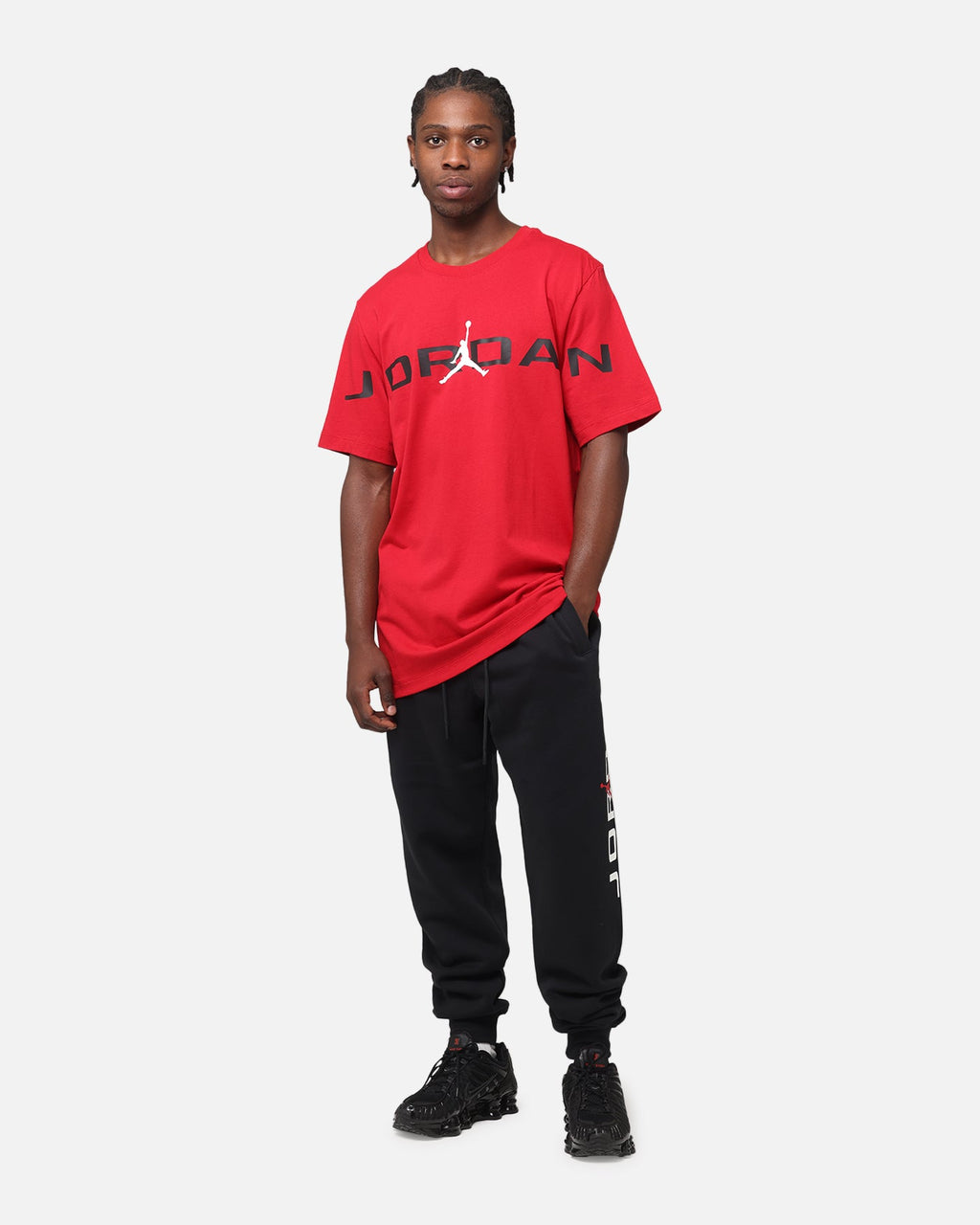 HOT Products Jordan Air Stretch Crewneck T-Shirt Gym Red/Black/White