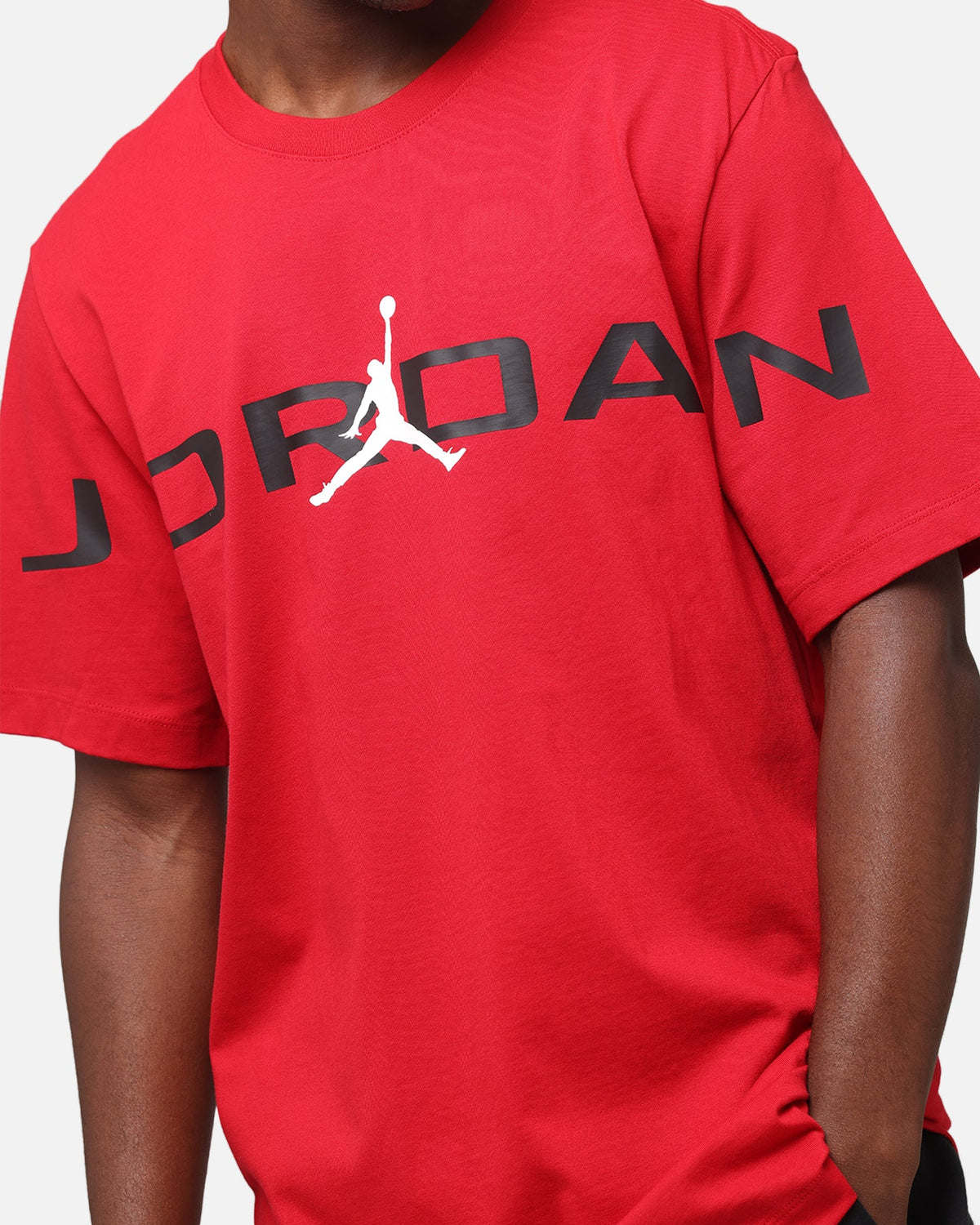 HOT Products Jordan Air Stretch Crewneck T-Shirt Gym Red/Black/White