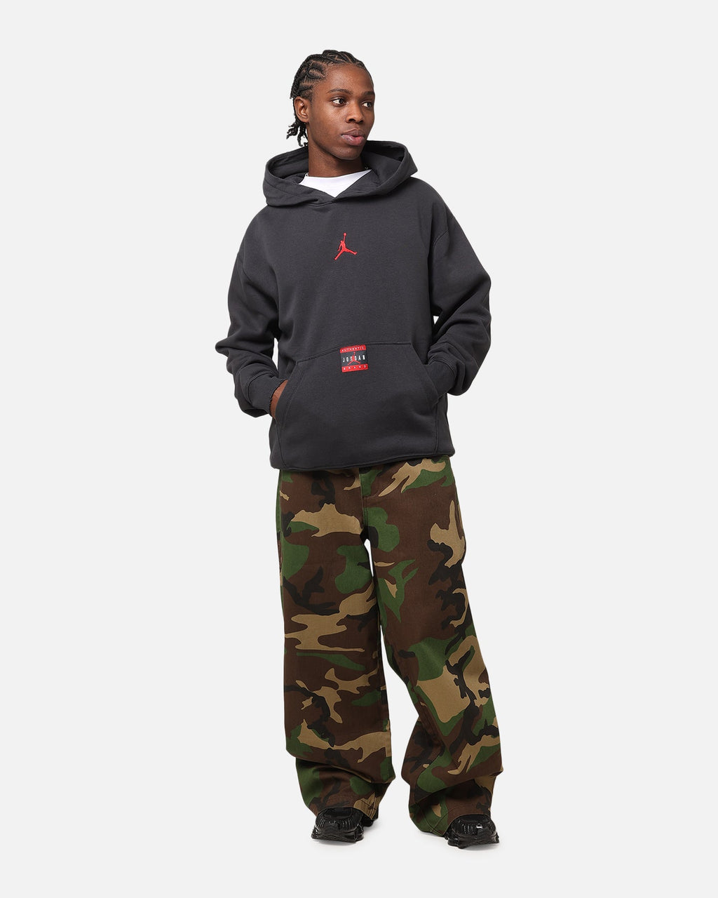 HOT Products Jordan Brooklyn Fleece Pullover J Day Hoodie Off Noir/Gym Red