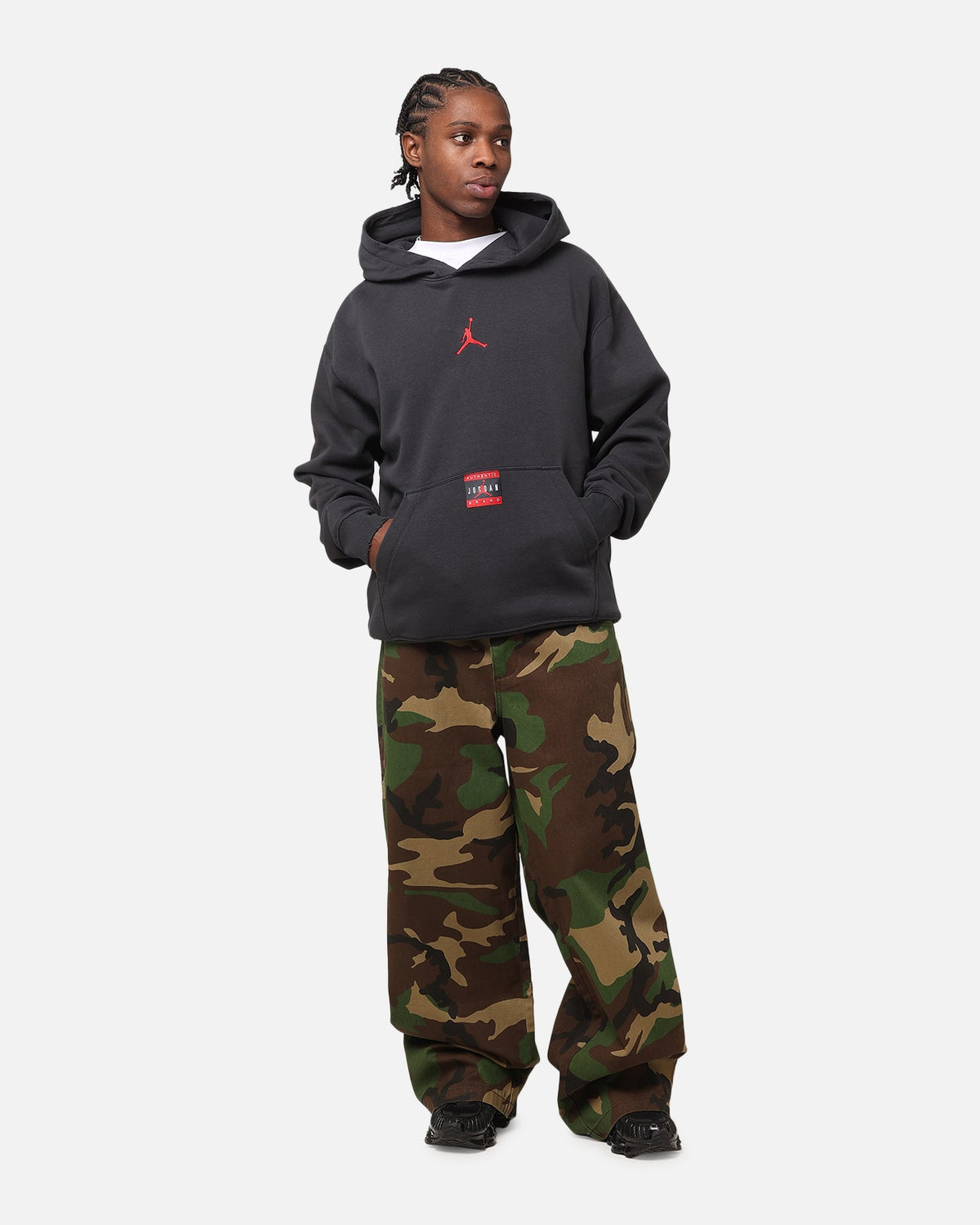 HOT Products Jordan Brooklyn Fleece Pullover J Day Hoodie Off Noir/Gym Red