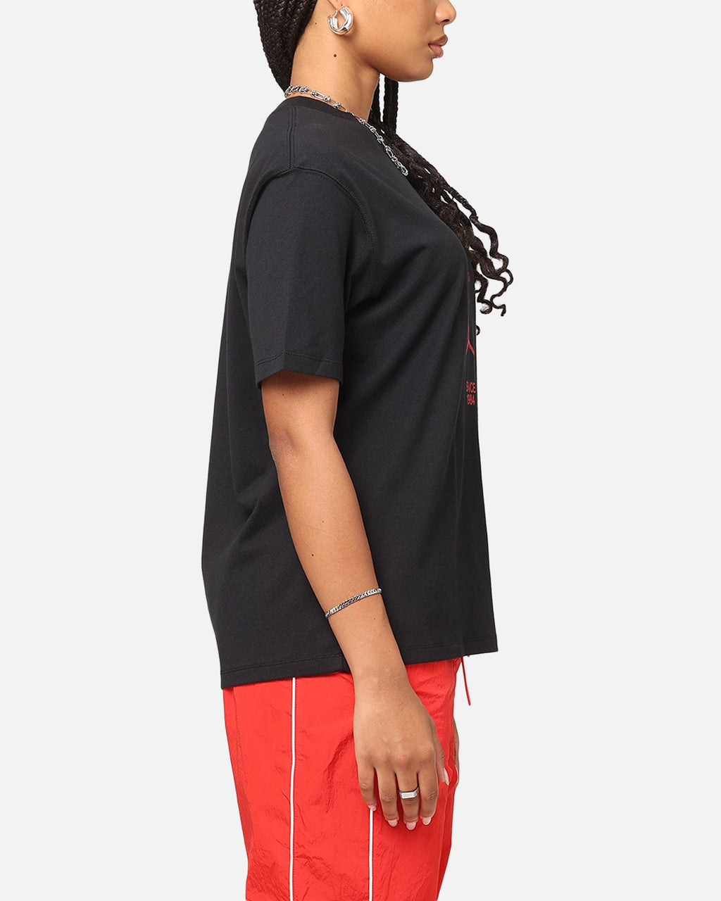 HOT Products Jordan Women's Graphic Girlfriend T-Shirt Black/Gym Red
