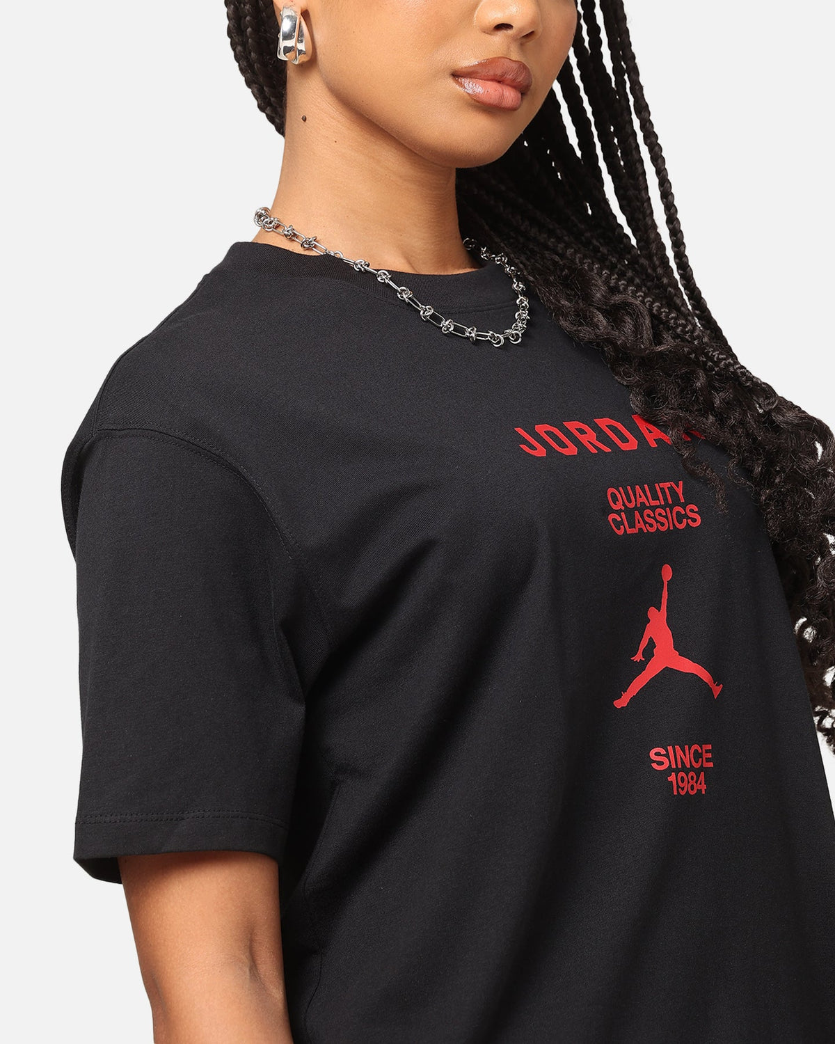 HOT Products Jordan Women's Graphic Girlfriend T-Shirt Black/Gym Red
