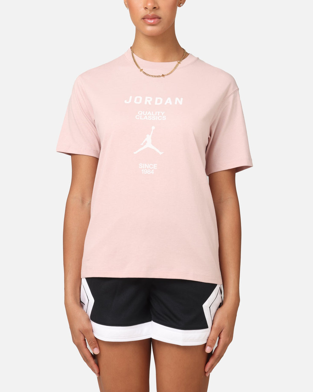HOT Products Jordan Women's Graphic Girlfriend T-Shirt Pink Oxford/White