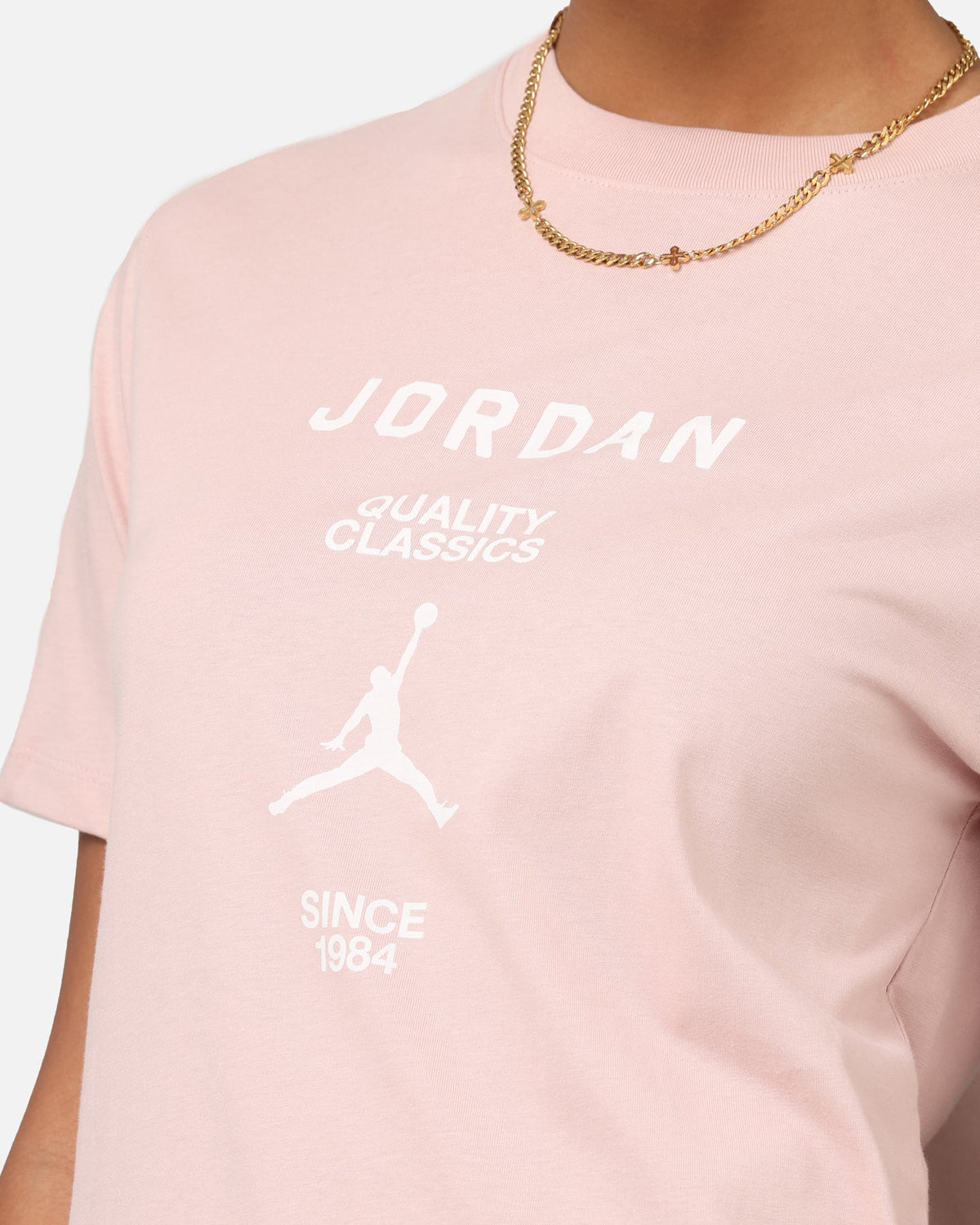 HOT Products Jordan Women's Graphic Girlfriend T-Shirt Pink Oxford/White