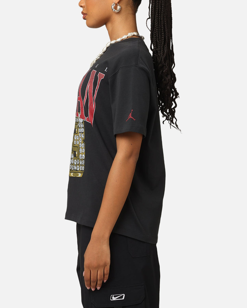 HOT Products Jordan Women's Heritage Graphic T-Shirt Off Noir/Gym Red