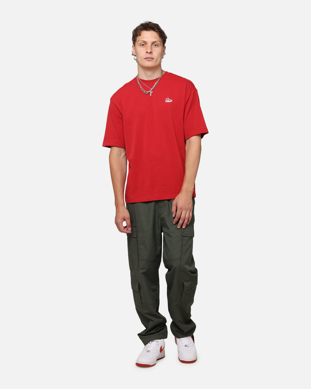 HOT Products Jordan Brand Sneaker Patch Crew T-Shirt Varsity Red