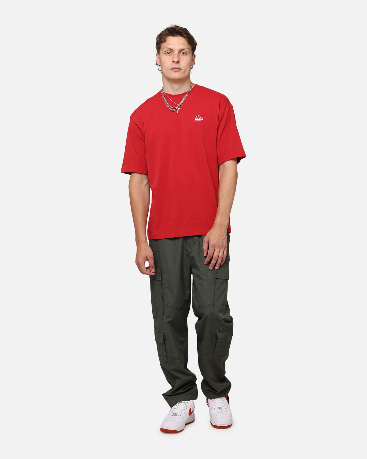 HOT Products Jordan Brand Sneaker Patch Crew T-Shirt Varsity Red