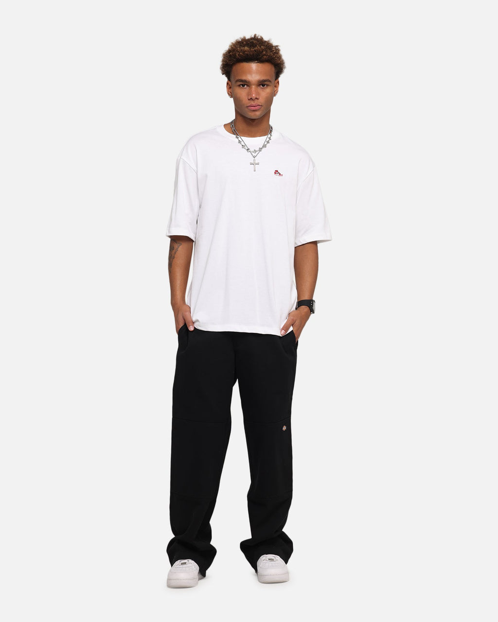 HOT Products Jordan Brand Sneaker Patch Crewneck T-Shirt White/Varsity Red